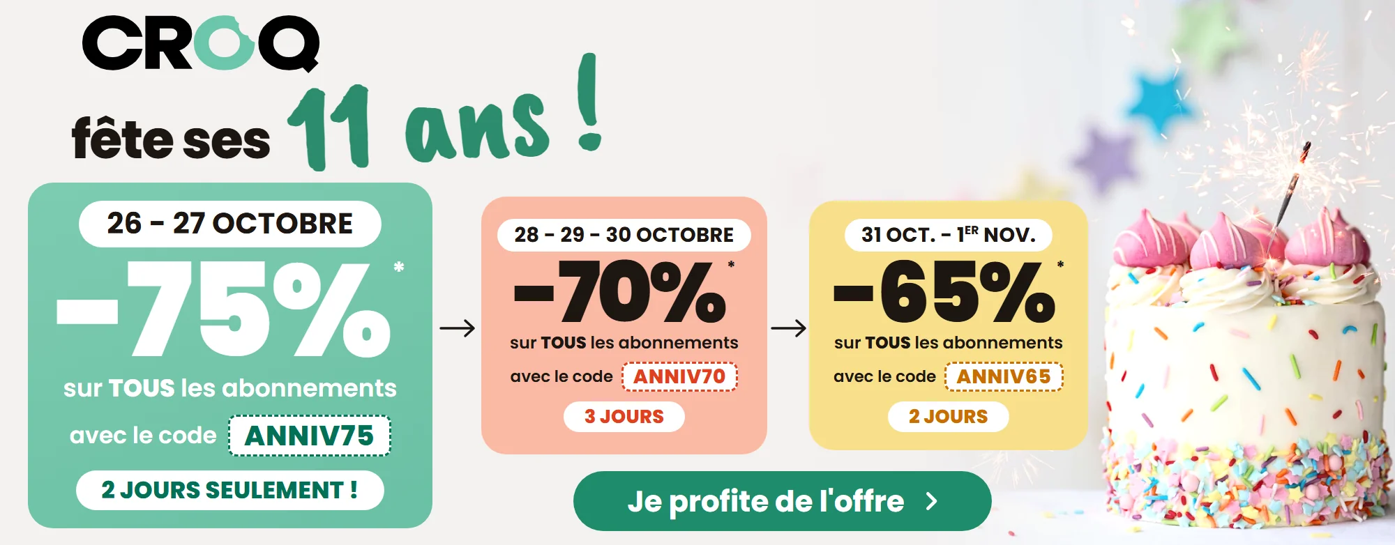 Bannière anniversaire 11 ans 26-27 oct