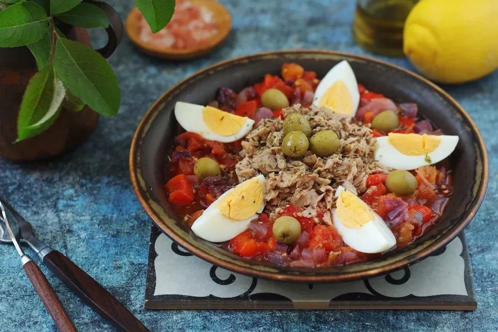Recette légère de la salade méchouia