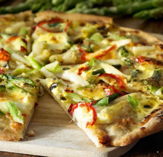 Recette de pizza aux asperges