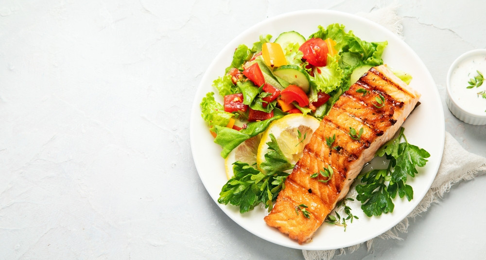 saumon et légumes