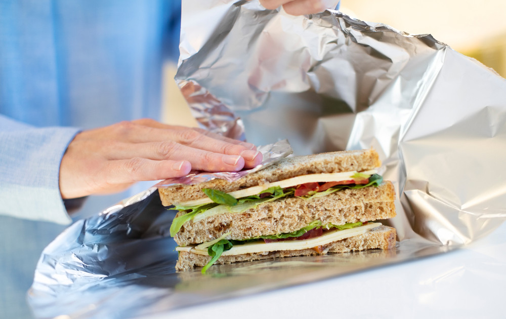 sandwich emballé en aluminium