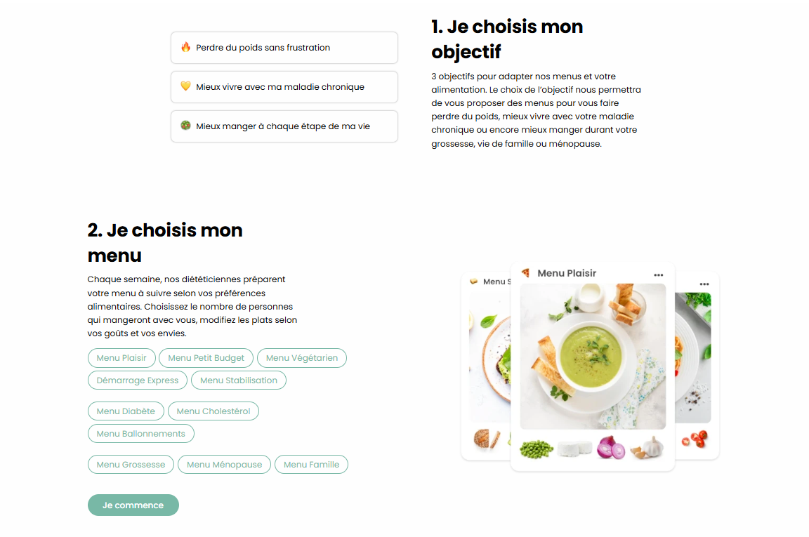 objectifs et menus CROQ
