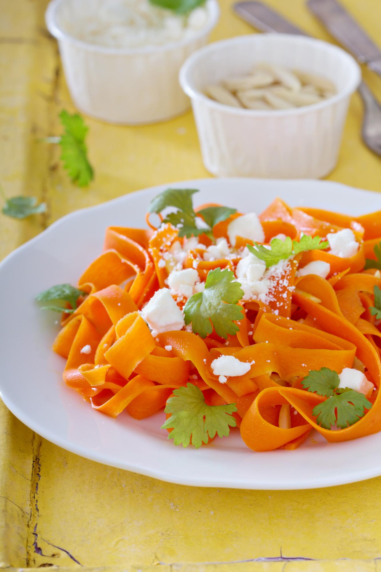 Tagliatelles carottes et feta