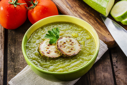 Soupe de courgette au chèvre