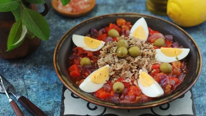 Recette légère de la salade méchouia