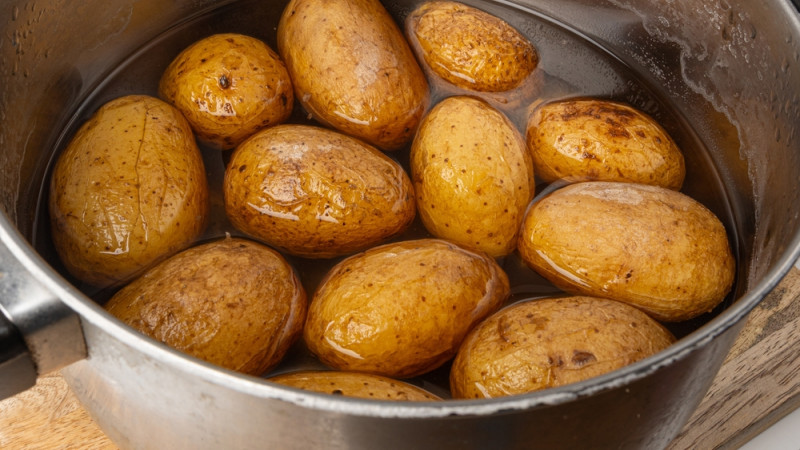 pommes de terre cuites à l'eau
