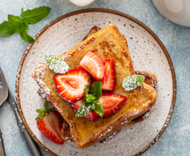 Pain perdu aux fraises