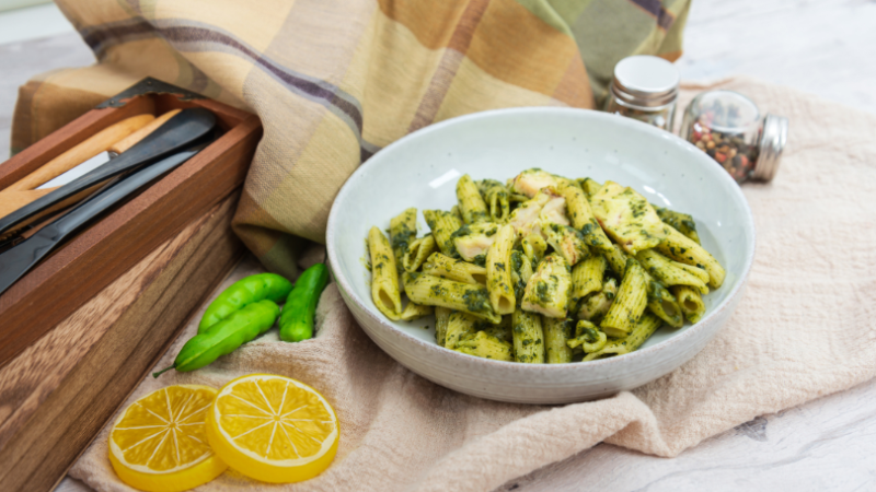 Notre recette de pâtes au citron et pesto 🍋