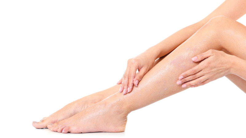 pieds exfoliés