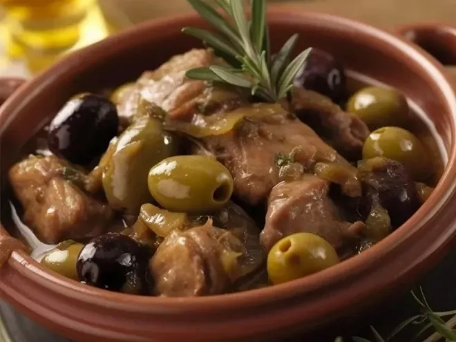 Recette de sauté de porc aux olives