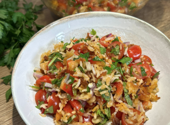Recette de salade de riz croustillant