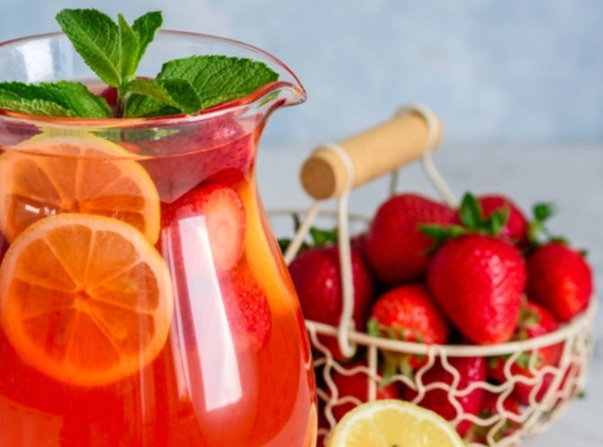 Recette de limonade citron-fraise