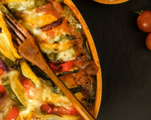 Recette de  gratin de légumes grillés au pesto
