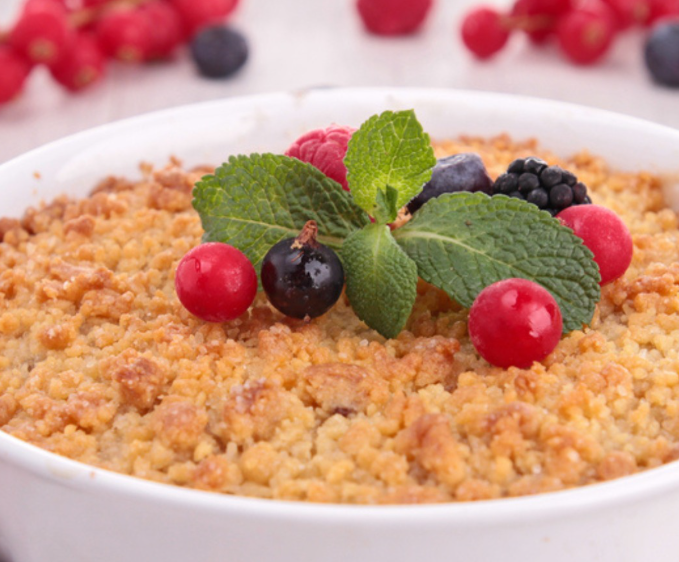 Recette de crumble aux fruits rouges