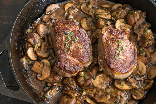 Recette de filet mignon au Boursin et champignons