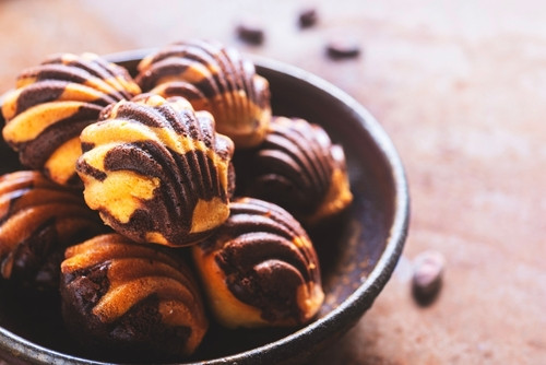 Recette de madeleines zébrées