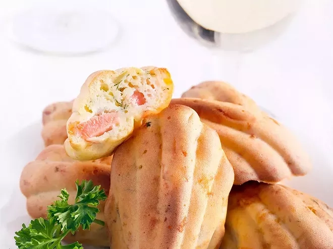 Recette de madeleines au jambon et gruyère 
