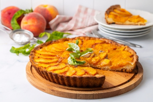 Recette de tarte aux pêches