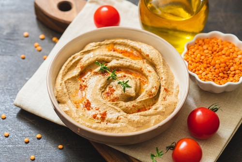 Recette de houmous de lentilles corail
