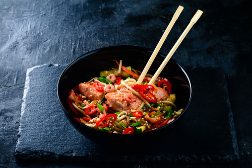 Recette de wok de saumon