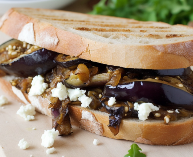 Recette de sandwich à l'aubergine