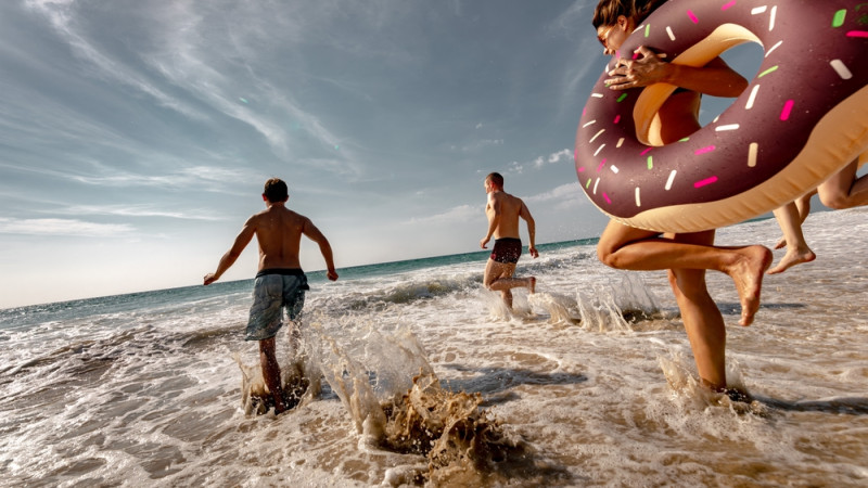 baignade à la mer