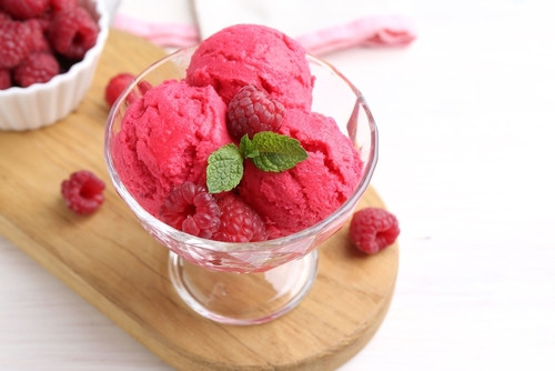 Recette de sorbet à la framboise