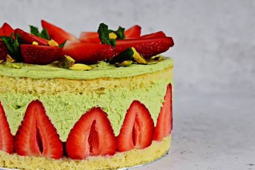Recette de fraisier à la pistache