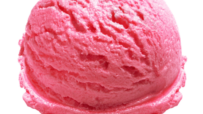 boule(s) de glace fraise