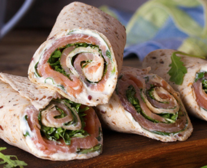 Recette de Wrap oeuf brouillé et saumon fumé