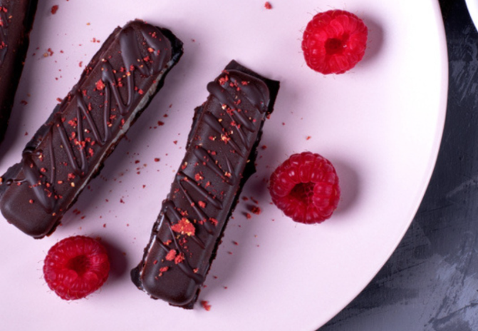 Recette de barre chocolat et framboises 