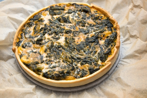 Recette de quiche crevette-épinard 