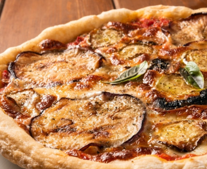 Pizza aux aubergines