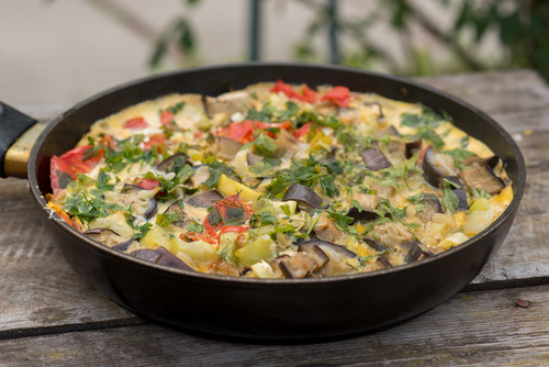 Recette d'omelette à la ratatouille