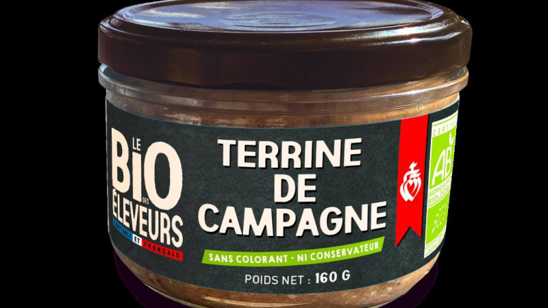 Alerte Rappel — Terrine de campagne Le Bio des Eleveurs : présence possible de corps étrangers (verre, métal, plastique)