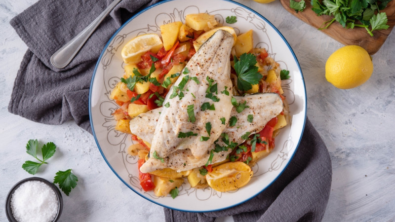 repas avec du poisson