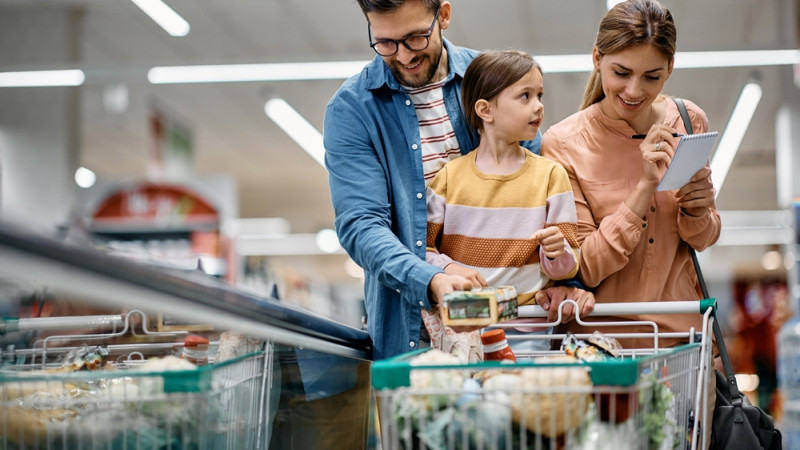 Famille fait ses courses