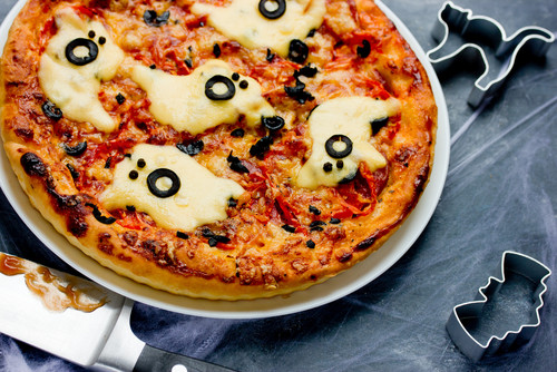 Recette de pizza fantôme pour Halloween