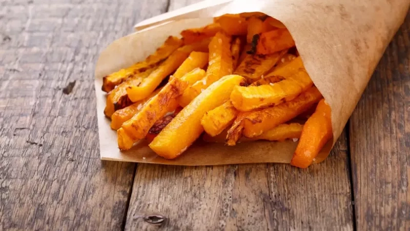 Recette  de frites de courge butternut au parmesan