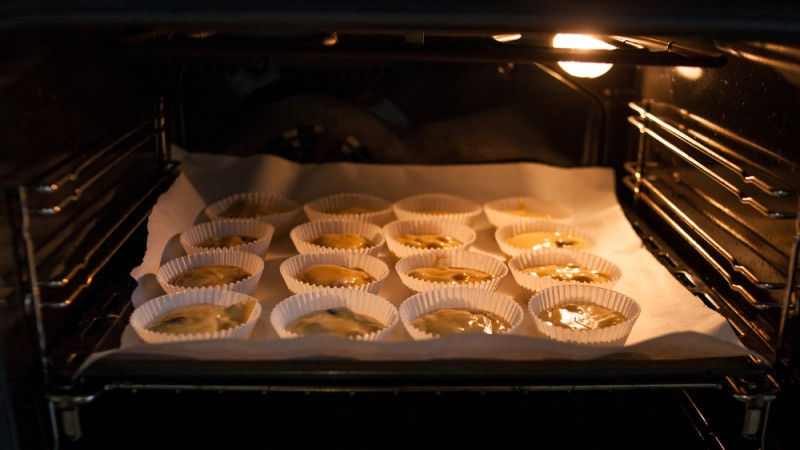 moules en papier au four