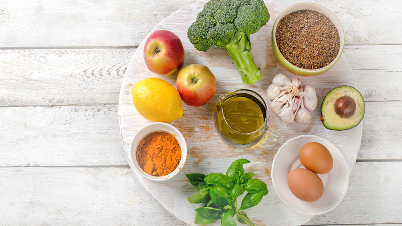 plateau de nourriture saine