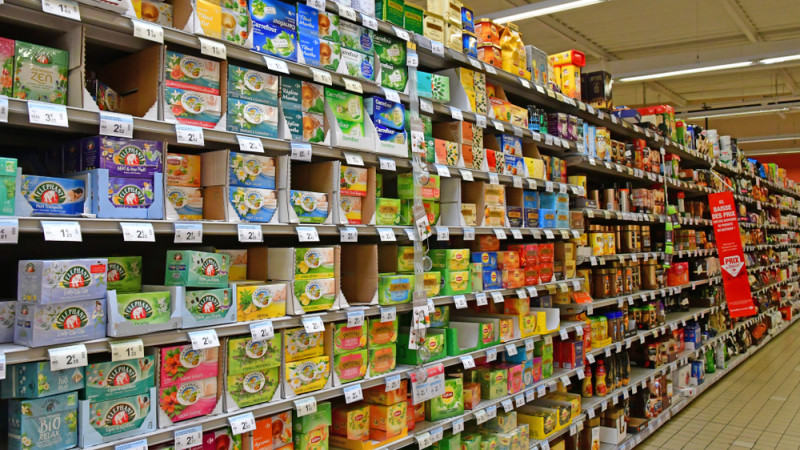 rayon thé au supermarché