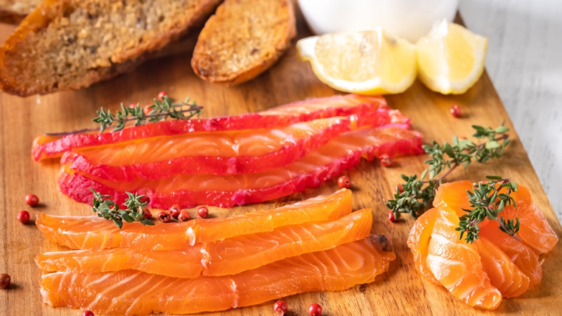 gravlax de saumon