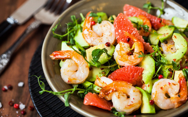 Salade de crevettes à l'avocat