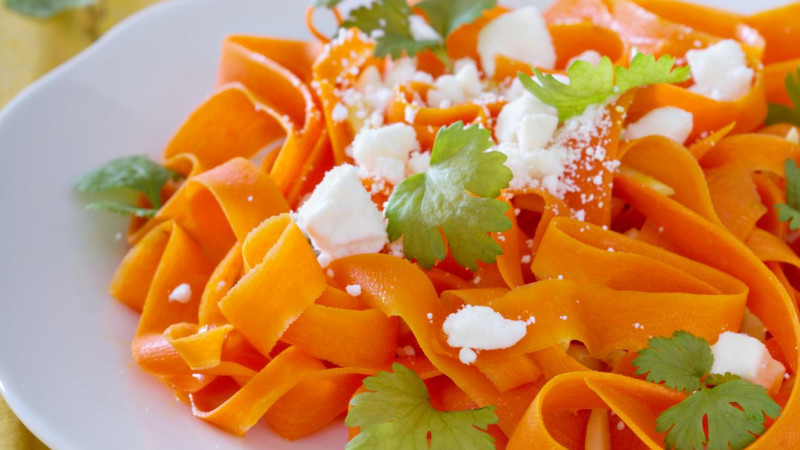 Tagliatelles carottes et feta
