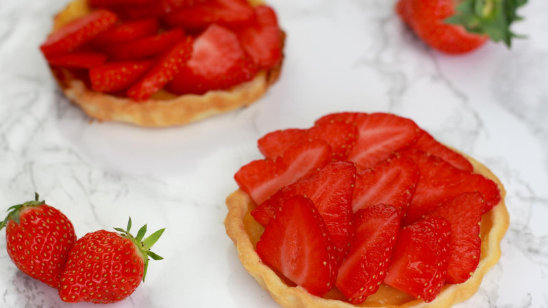 Tarte aux fraises légère