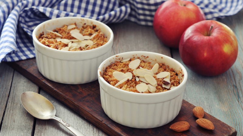 Crumble pommes amandes