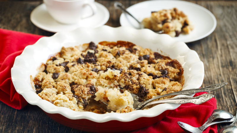 Crumble poire chocolat