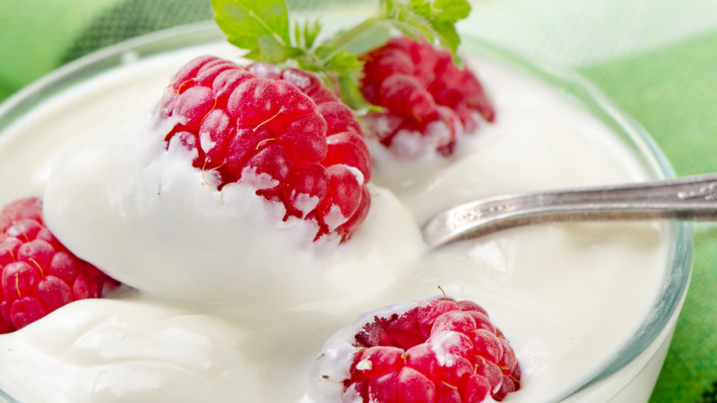 Yaourt framboises et miel
