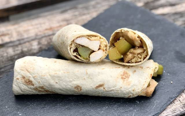 Wrap poulet et courgette